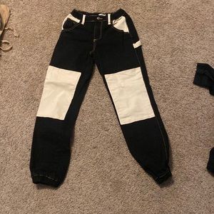 Rue 21 black and white baggy pants